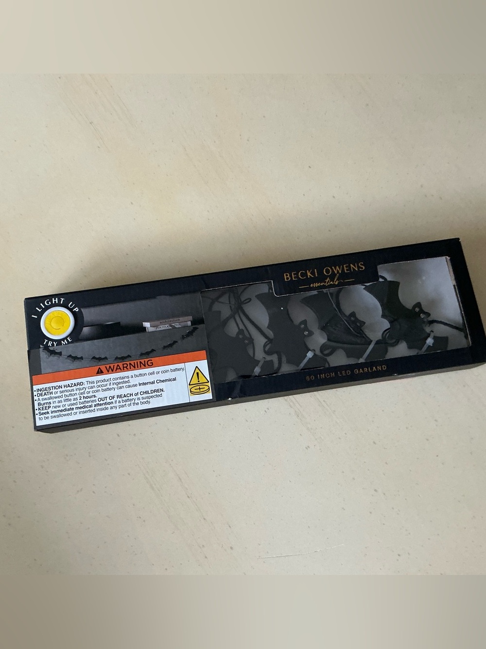 NIB Set of Halloween Flying Black Bats String Lights 🦇